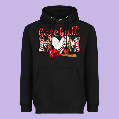 Baseball Mom Heavyweight Hoodie Designed By Nancycooperartshop