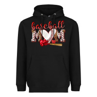 Black Baseball Mom Heavyweight Hoodie - NancyCooperArtShop