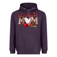 Plum Baseball Mom Heavyweight Hoodie - NancyCooperArtShop