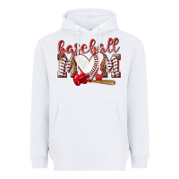 White Baseball Mom Heavyweight Hoodie - NancyCooperArtShop