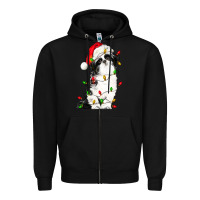 Black christmas shih tzu dog Zipper Hoodie - LillyAllenDesigns