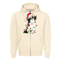 Sandshell christmas shih tzu dog Zipper Hoodie - LillyAllenDesigns