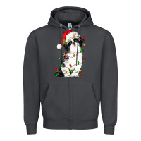 Smoke christmas shih tzu dog Zipper Hoodie - LillyAllenDesigns