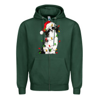 Sports Green christmas shih tzu dog Zipper Hoodie - LillyAllenDesigns