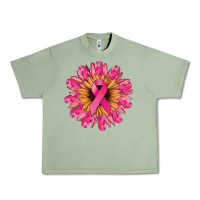 Oil Green cancer ribbon sunflower Urban Heavy Tee - NancyCooperArtShop