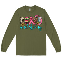 Army Green brave and strong Long Sleeve Tee - JahusDesignShop