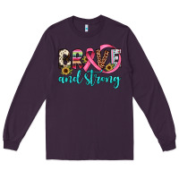 Plum brave and strong Long Sleeve Tee - JahusDesignShop