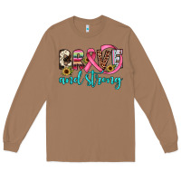 Toasted Coconut brave and strong Long Sleeve Tee - JahusDesignShop