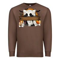 Chestnut Personalized Halloween Ghost Cat Premium Sweatshirt - texasbilliewilder