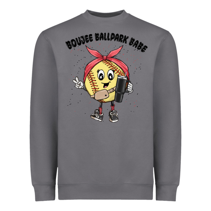 Boujee Ballpark Babe Heavyweight Sweatshirt by MaliasSmallBusiness | Teevron