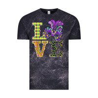 Cloud Black mardi gras love mask Vintage Tee - BarkalooDesign