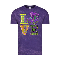 Cloud Purple mardi gras love mask Vintage Tee - BarkalooDesign