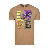 Vintage Coffee mardi gras love mask Vintage Tee - BarkalooDesign