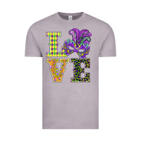 Mardi Gras Love Mask Vintage Tee | Teevron