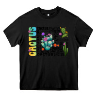 Black cactus Heavy Core Tee - CowhideDigitalArt