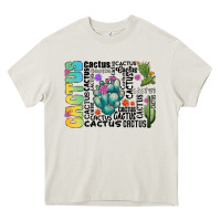 Cream cactus Heavy Core Tee - CowhideDigitalArt