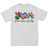 Dove Grey peace love equality Premium Tee - HRA Design Shop