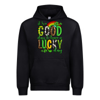 Black St. Patrick's It's a good day to have a lucky day Urban Hoodie - OliviaCreatesArt