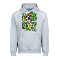 Heather Grey St. Patrick's It's a good day to have a lucky day Urban Hoodie - OliviaCreatesArt