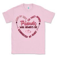 Bubblegum Pink side by or miles apart friends will always be conn Classic Tee - MaliasSmallBusiness