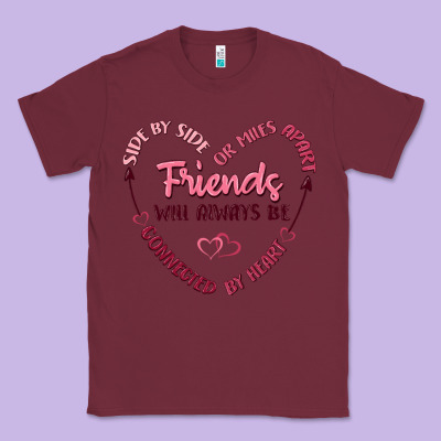 Side By Or Miles Apart Friends Will Always Be Conn Classic Tee Designed By Maliassmallbusiness