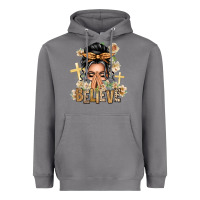 Storm Gray Hair Believe Praying Caucasian Messy Bun Heavyweight Hoodie - texasbilliewilder