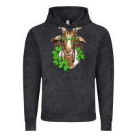 Vintage Black st patricks goat with glasses Vintage Hoodie - Artiststas