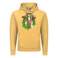 Vintage Mustard st patricks goat with glasses Vintage Hoodie - Artiststas