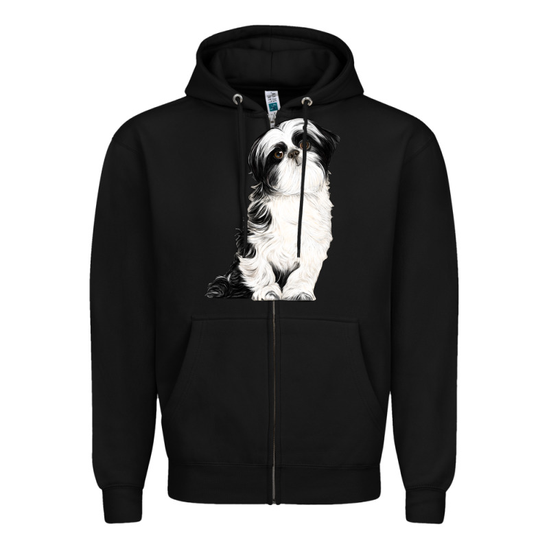 Shih Tzu Dog Zipper Hoodie by LillyAllenDesigns | Teevron