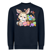 Navy easter bunny Heavyweight Sweatshirt - MaliasSmallBusiness
