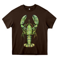 Chocolate Brown lobster Heavy Core Tee - BarkalooDesign