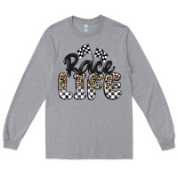 Heather Grey race life Long Sleeve Tee - MaliasSmallBusiness