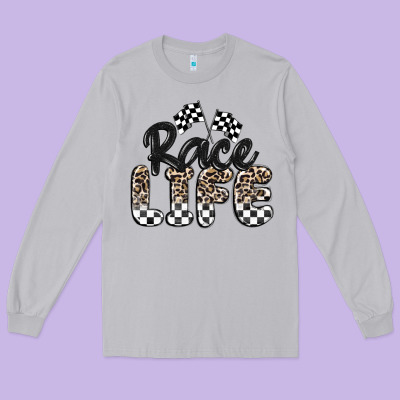 Race Life Long Sleeve Tee Designed By Maliassmallbusiness