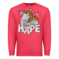 Cardinal hope white ribbon lung cancer nails Premium Sweatshirt - NancyCooperArtShop