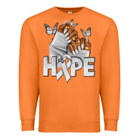 Carrot hope white ribbon lung cancer nails Premium Sweatshirt - NancyCooperArtShop