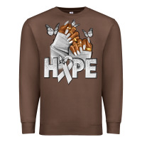 Chestnut hope white ribbon lung cancer nails Premium Sweatshirt - NancyCooperArtShop