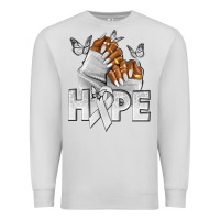 Dove Grey hope white ribbon lung cancer nails Premium Sweatshirt - NancyCooperArtShop