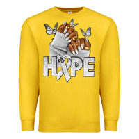 Lemon hope white ribbon lung cancer nails Premium Sweatshirt - NancyCooperArtShop