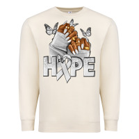Sandshell hope white ribbon lung cancer nails Premium Sweatshirt - NancyCooperArtShop