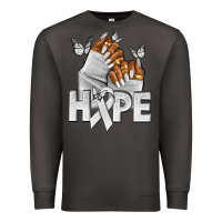 Smoke hope white ribbon lung cancer nails Premium Sweatshirt - NancyCooperArtShop