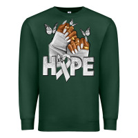 Sports Green hope white ribbon lung cancer nails Premium Sweatshirt - NancyCooperArtShop