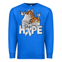 True Royal hope white ribbon lung cancer nails Premium Sweatshirt - NancyCooperArtShop