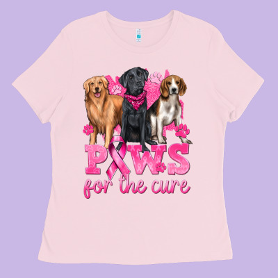Paws For The Cure Ladies Tee Designed By Texasbilliewilder