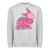 Heather Grey happy easter rabbit Heavyweight Sweatshirt - MaliasSmallBusiness
