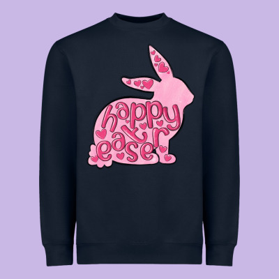 Happy Easter Rabbit Heavyweight Sweatshirt Designed By Maliassmallbusiness