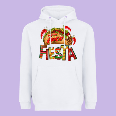 Taco Fiesta Heavyweight Hoodie Designed By Texasbilliewilder