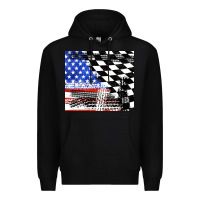 Black racing checkered flag tumbler tbs Premium Hoodie - TumblerDesignByShophia