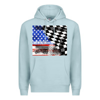 Blue Mist racing checkered flag tumbler tbs Premium Hoodie - TumblerDesignByShophia