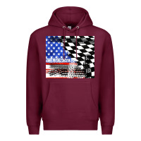 Burgundy racing checkered flag tumbler tbs Premium Hoodie - TumblerDesignByShophia