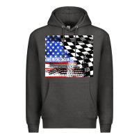 Charcoal Heather racing checkered flag tumbler tbs Premium Hoodie - TumblerDesignByShophia